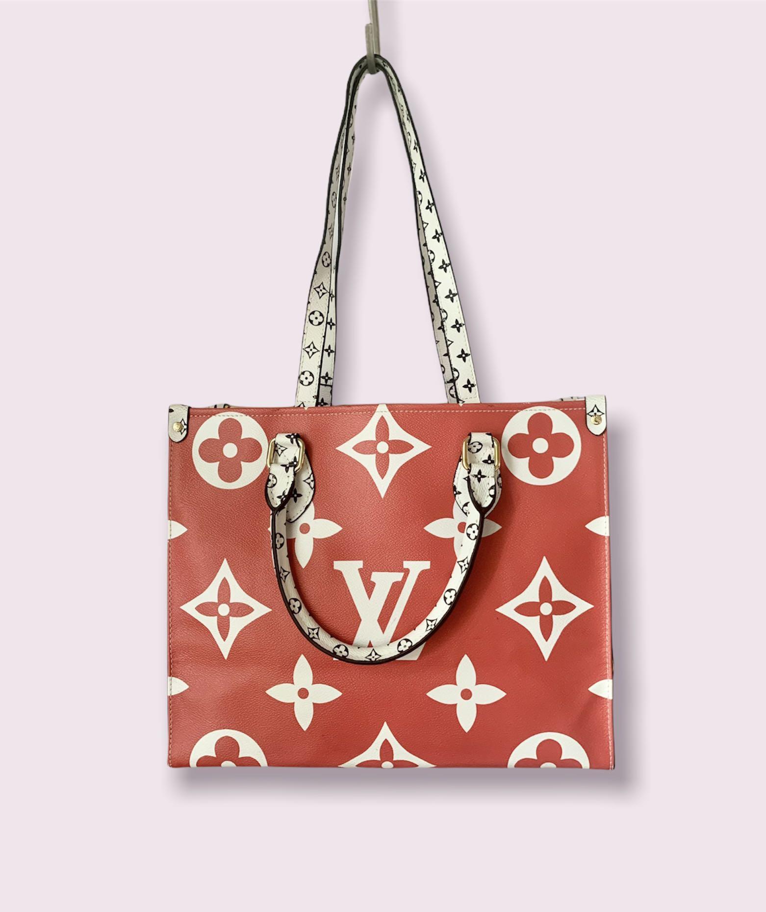 Louis Vuitton Onthego Monogram Giant Red/Pink in Coated Canvas with  Gold-tone - GB