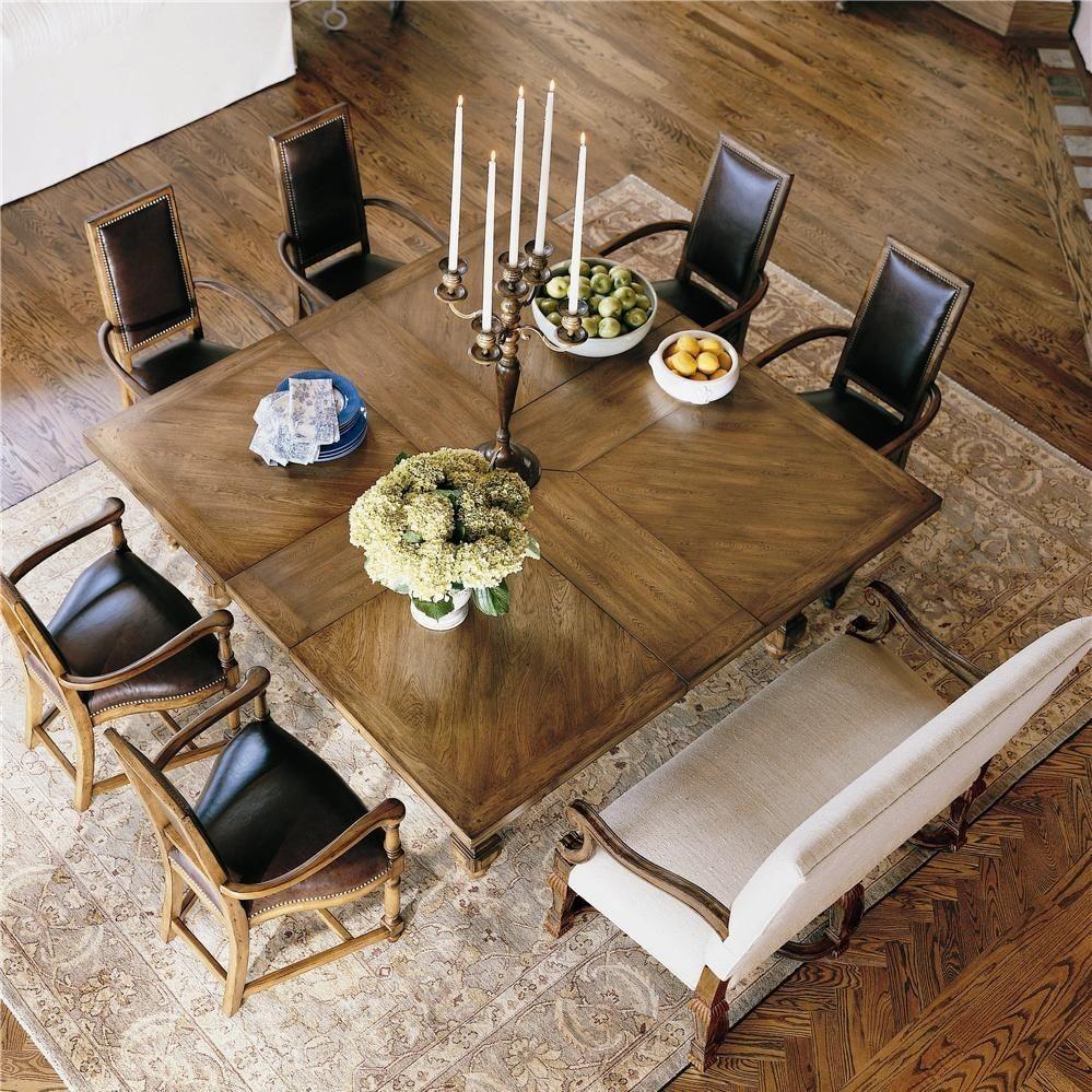 Square mahogany store dining table