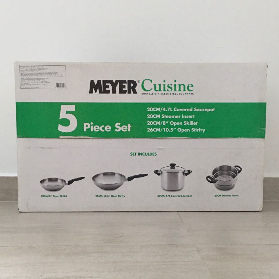 MEYER, 5 Piece Set Cookware, Furniture & Home Living, Kitchenware