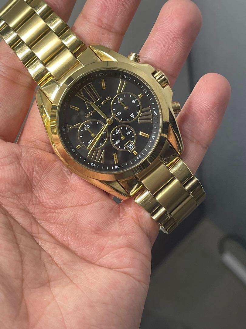 Michael Kors Bradshaw Gold Watch, Men's Fashion, Watches & Accessories,  Watches on Carousell