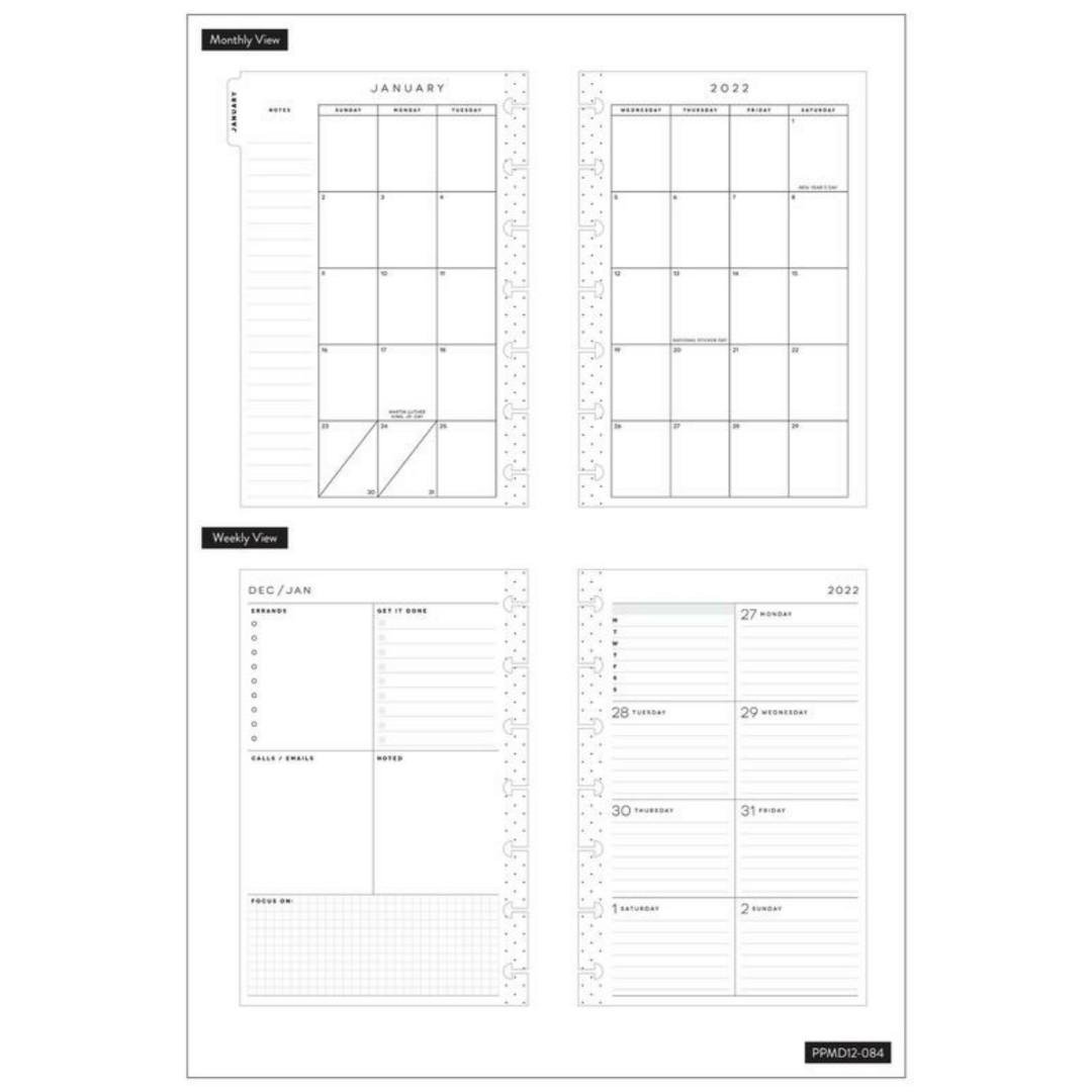 2022 Stay True Mini Dashboard Happy Planner (Dated), Hobbies & Toys, Stationery & Craft