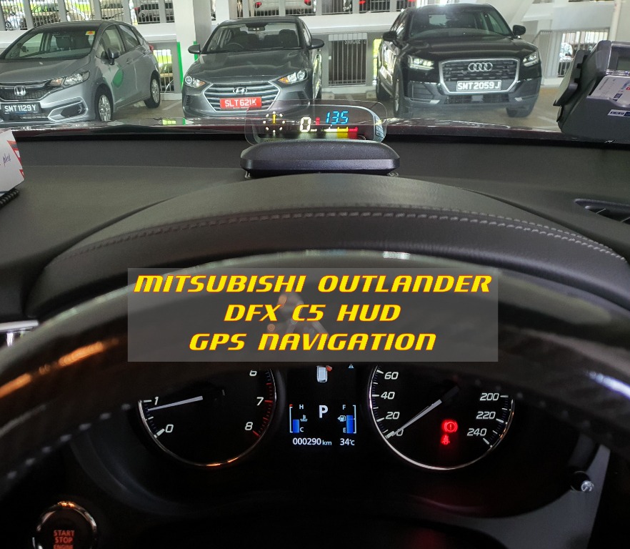 Mitsubishi Outlander DFx C5 HUD Head Up Display OBD OBD2 Gauge GPS
