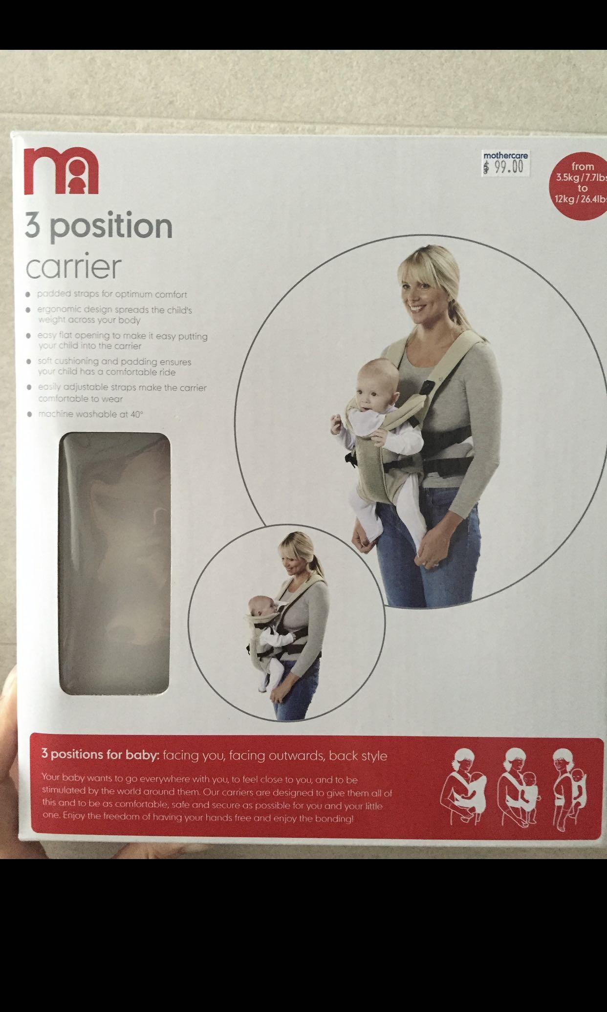 Mothercare 3 position baby carrier Babies Kids Going Out Carriers Slings on Carousell
