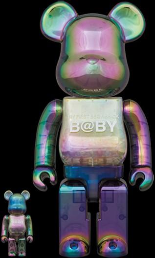 MY FIRST BEARBRICK BABY CLEAR BLACK CHROME Ver. 100％ & 400