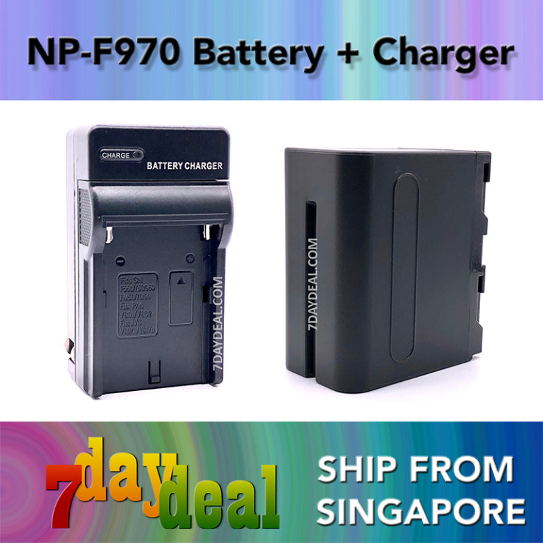 NP-F970 Rechargeable Lithium Ion Battery + Charger, Photography ...