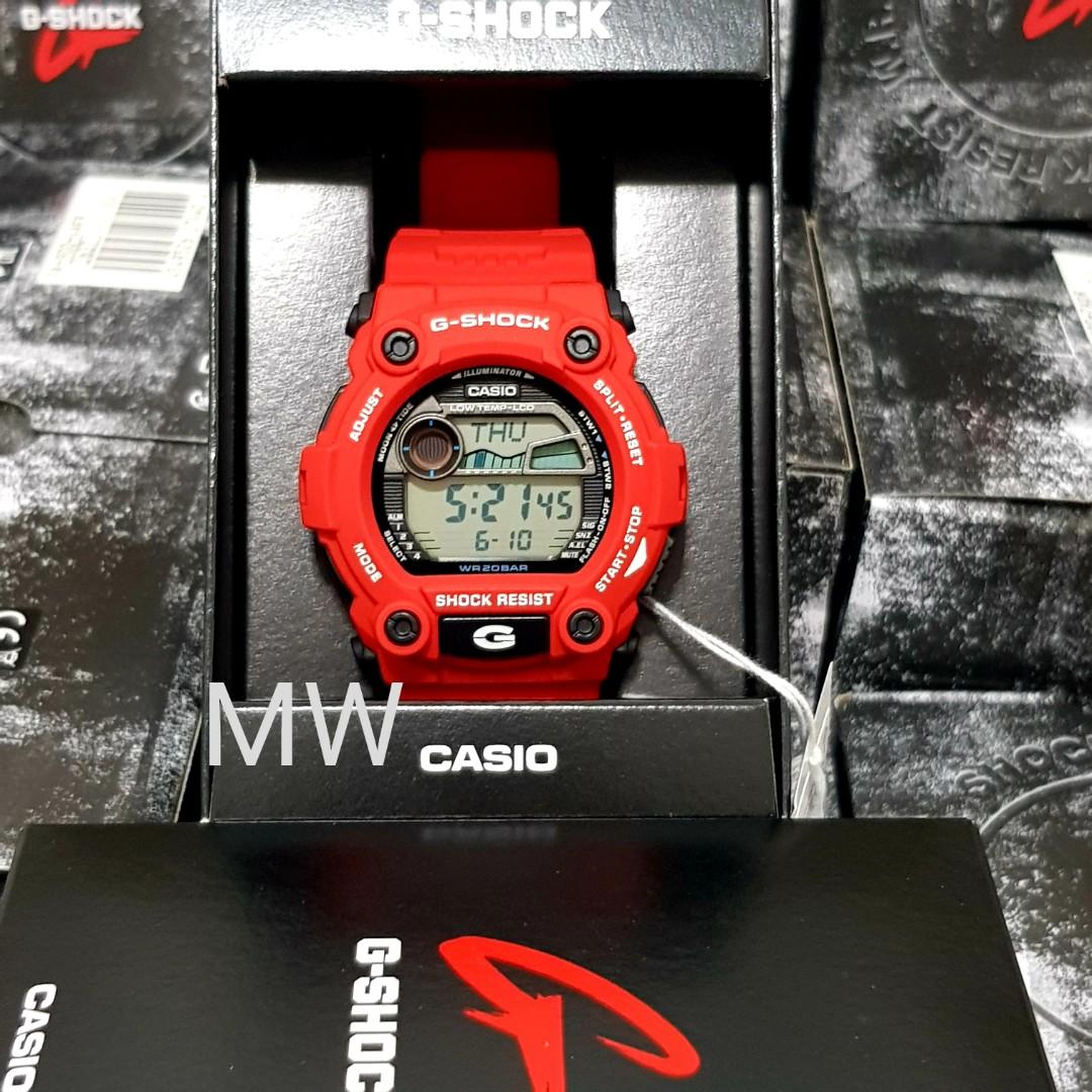 Original Casio G Shock Red Mat Moto Merah Mens Watch Jam G7900 G 7900 G 7900a G 7900a 4dr Brand