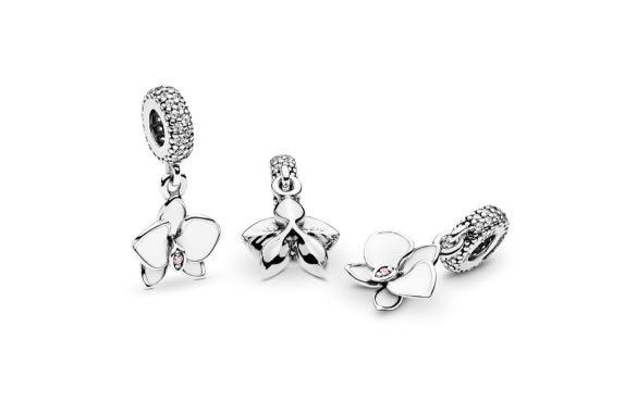 Pandora white orchid earrings deals