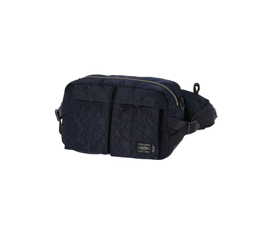 PORTER × KAWS WAIST BAG TANKER IRON BLUE - speedlb.com