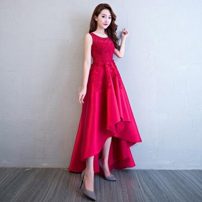 Pre order black pink red grey sleeveless asymmetrical wedding prom evening dress gown RBP1678 Women s Fashion Dresses Sets Evening dresses gowns on Carousell