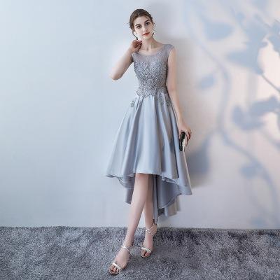Purple grey shop prom dress