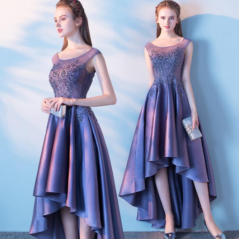 Purple and cheap grey dress