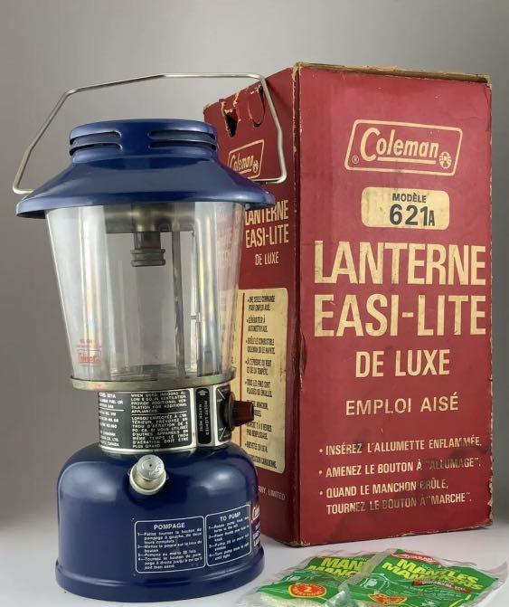 Rare Coleman blue 621a gas lantern all original with box in 