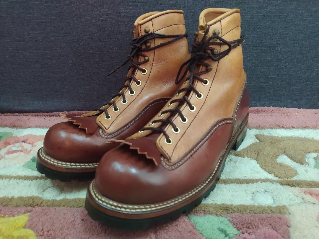 Rare Lone Wolf Logger Boots Vibram Sugar Cane Men s Fashion