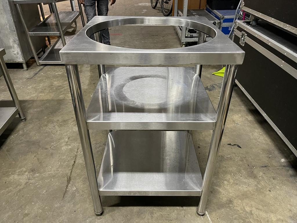 RICE COOKER TABLE 2 TIER EQUIPMENT TABLE STAINLESS STEEL USED