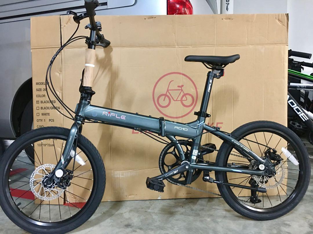 Rifle RD10 folding bike 20 inch disc brake 9 speed, Sports Equipment