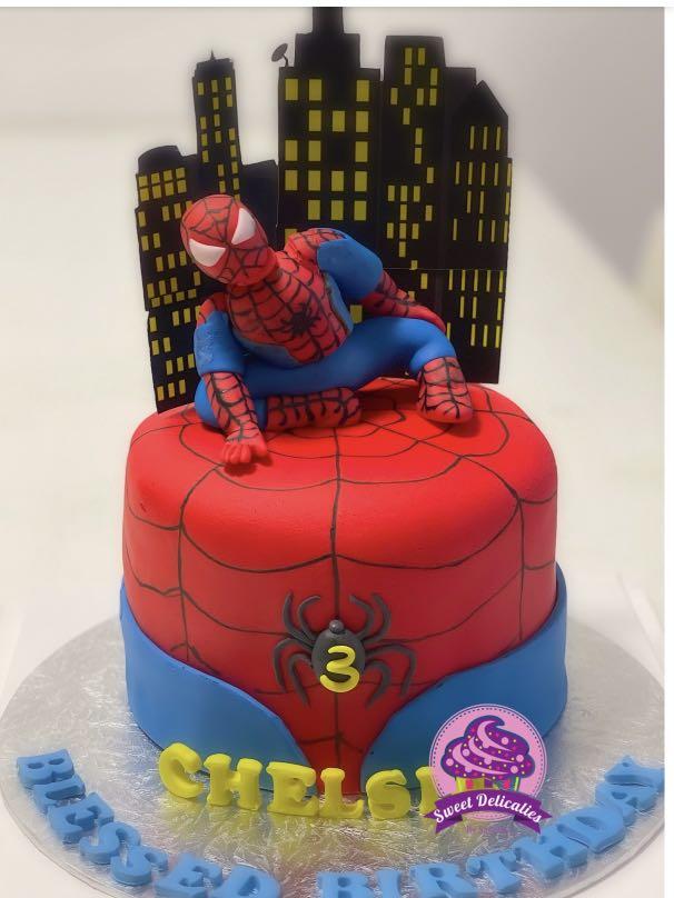 Spiderman 3 Tier Birthday Cake - CakeCentral.com