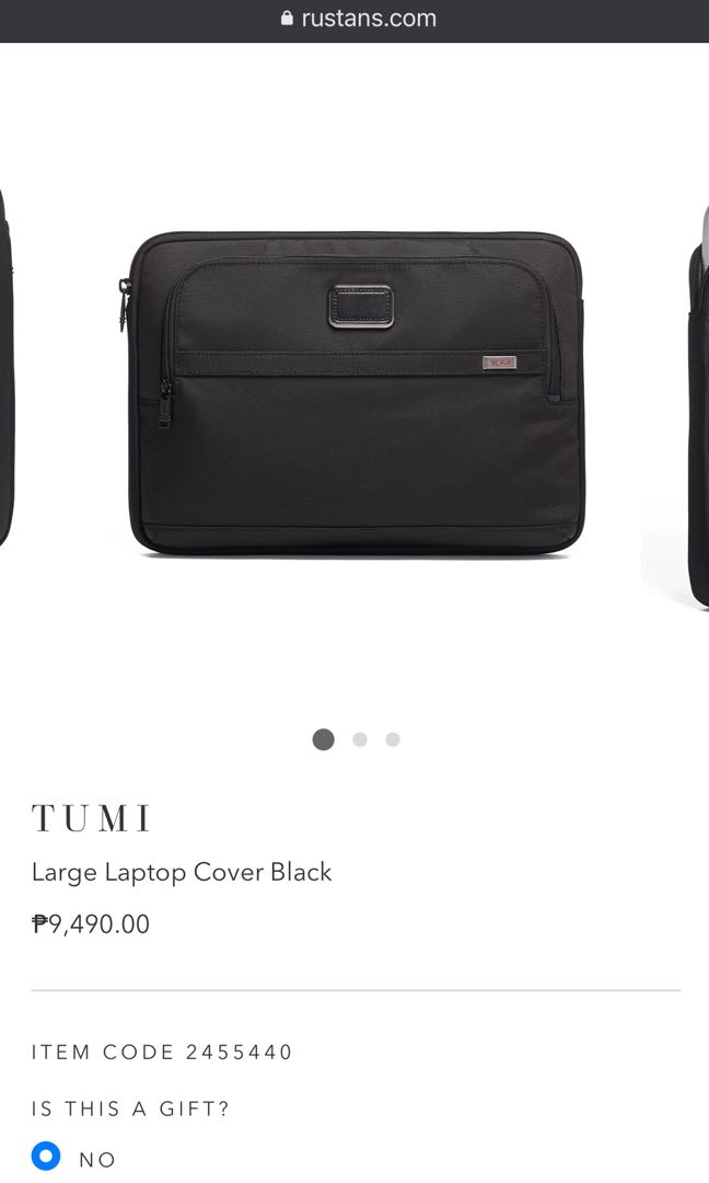 tumi large laptop cover