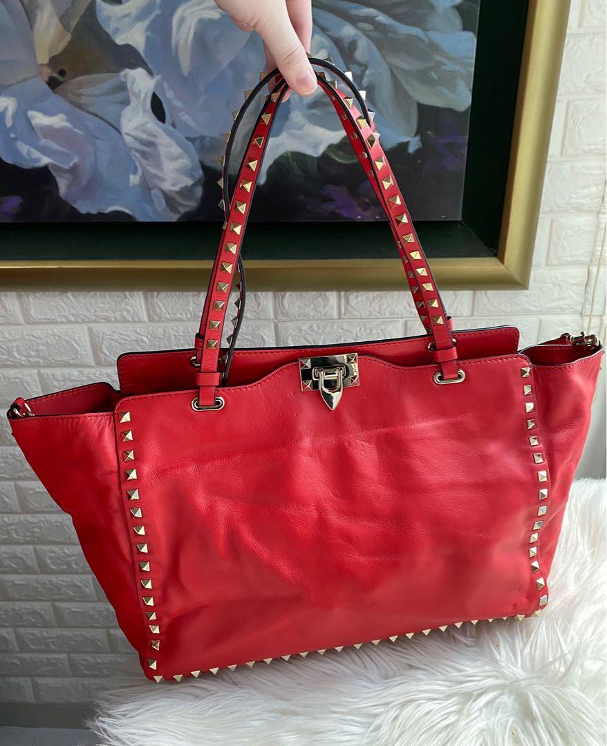 UhfmrShops, Valentino Garavani Rockstud trapeze tote bag