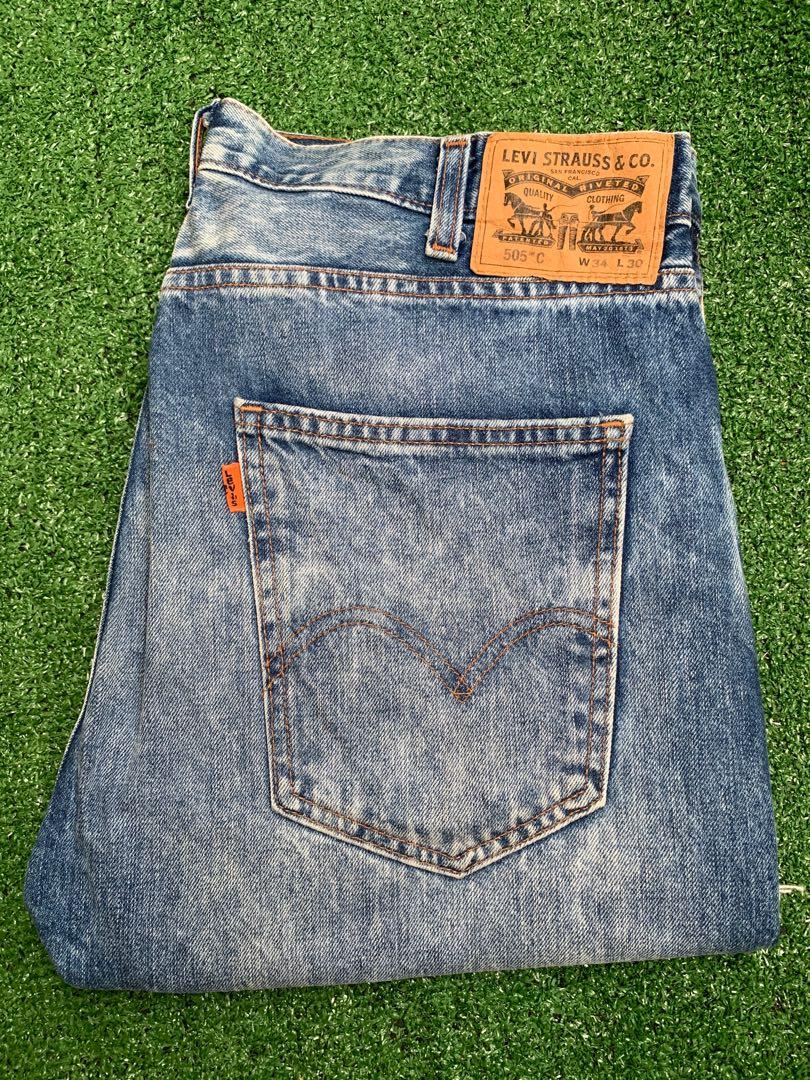 Levis 505 orange shop tab