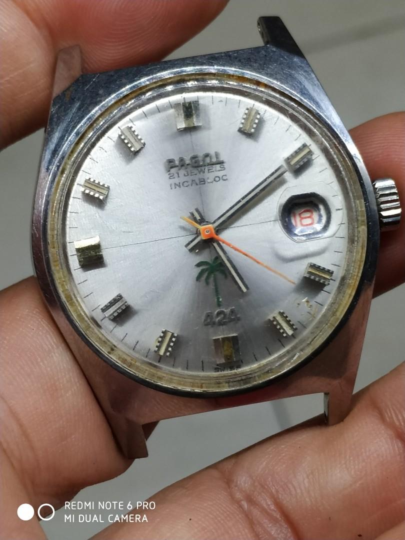 WATCHLIM Online Store, Watchlim.blogspot.com: 18) VINTAGE PAGOL V40  AUTOMATIC MEN WATCH ( RM550 )