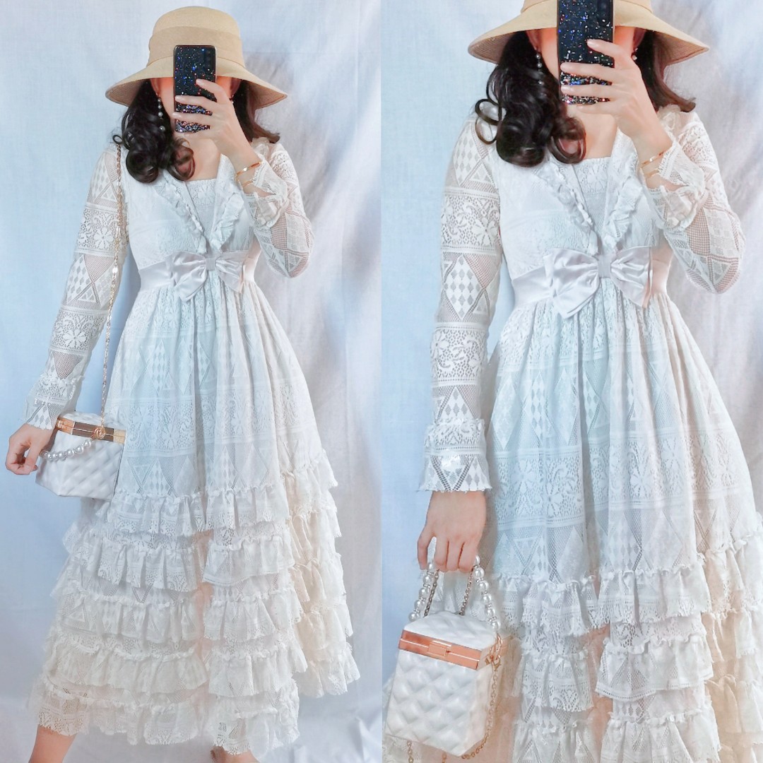 Discover 174+ vintage white dress super hot