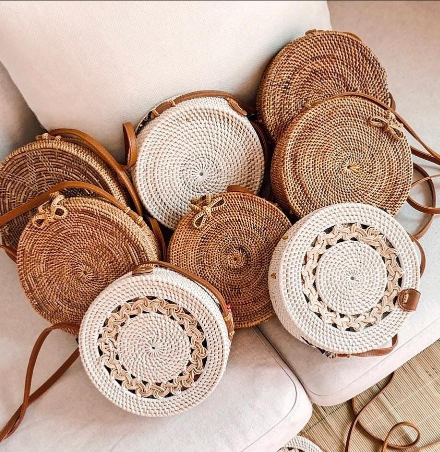 Rattan bag new arrivals white