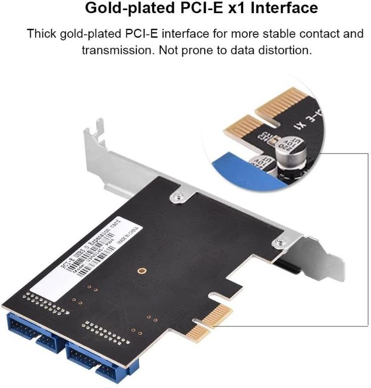 2 Port USB 3.0 PCIE Internal Card, PCI Express Expansion Card up to ...
