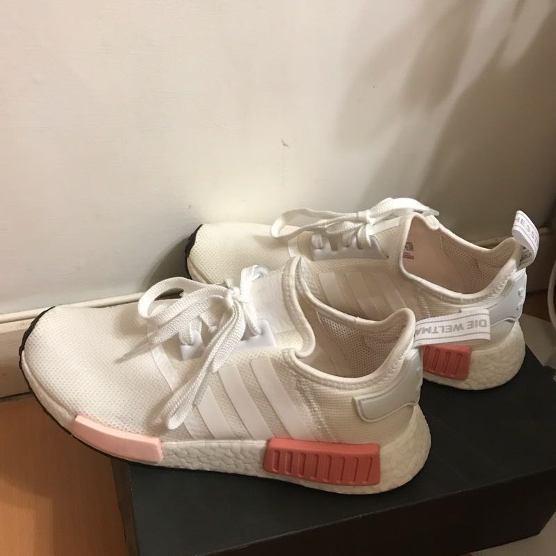 Adidas nmd r1 running white  talc  icey pink shop