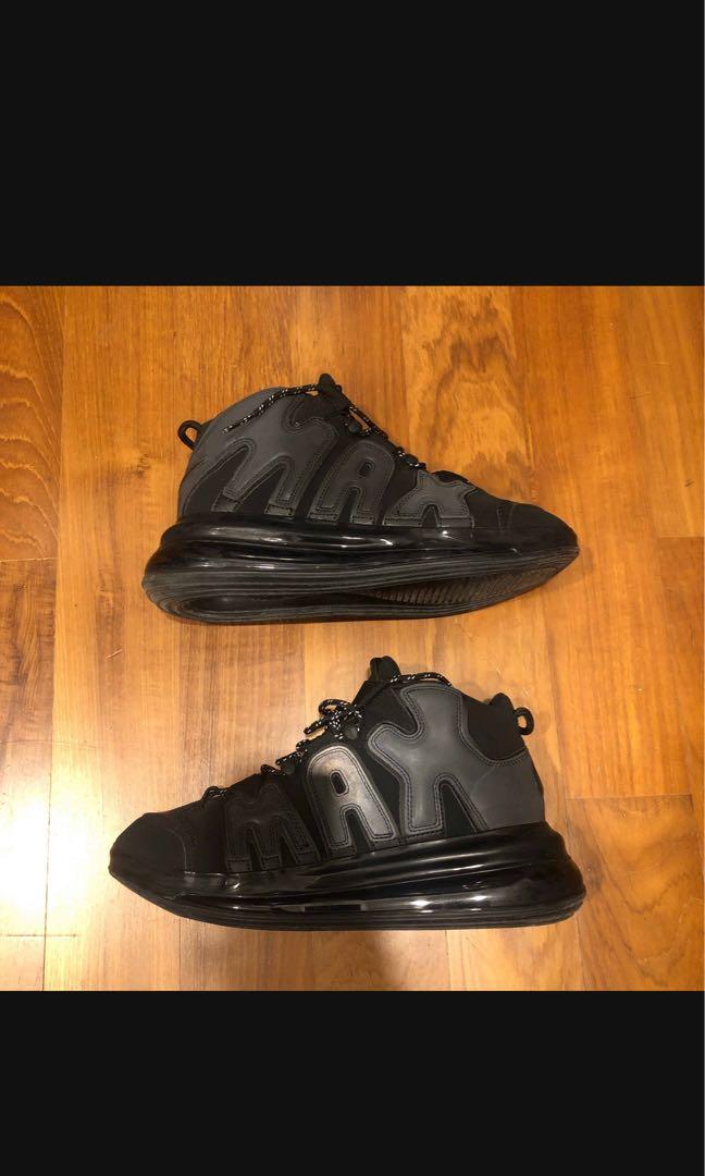 Air More Uptempo 720 QS Triple Black oxstreet Men s Fashion