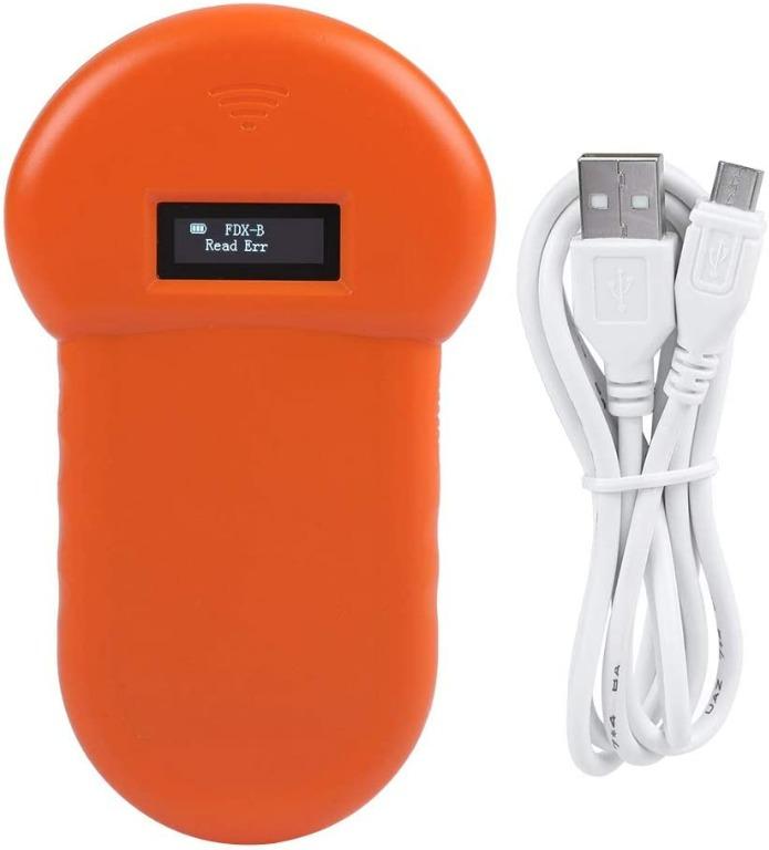Animal ID Reader, 134.2khz Portable RFID Pet Chip Reader Handheld Ear