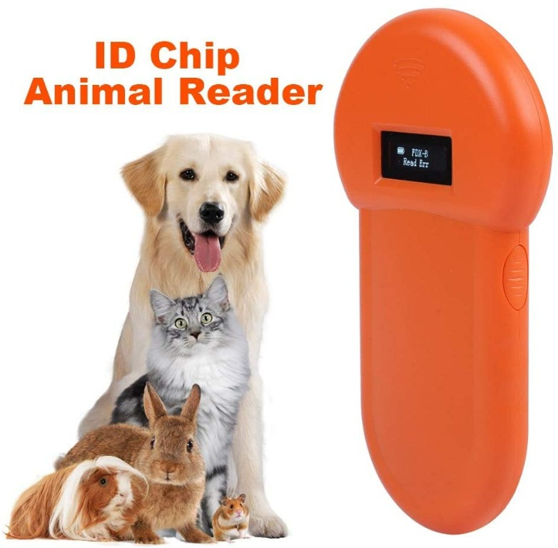 Animal ID Reader, 134.2khz Portable RFID Pet Chip Reader Handheld Ear