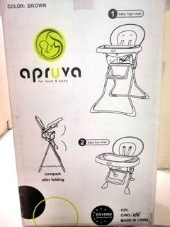 Apruva 2 in 1 Baby High Chair / Low Chair 🦁