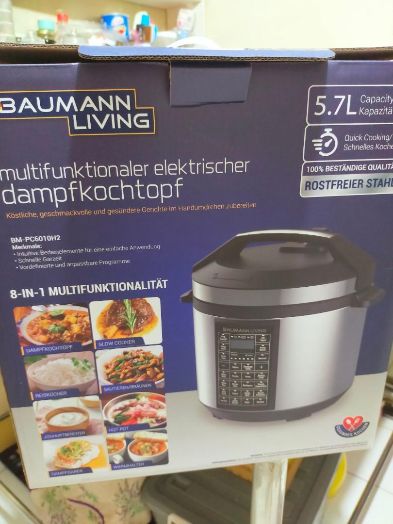 Baumann Living Duo Pressure Cooker and Air Fryer  Introducing the  first-in-market Baumann Living Duo Pressure Cooker and Air Fryer. It's a combo  cooker that makes your food tender juicy on the