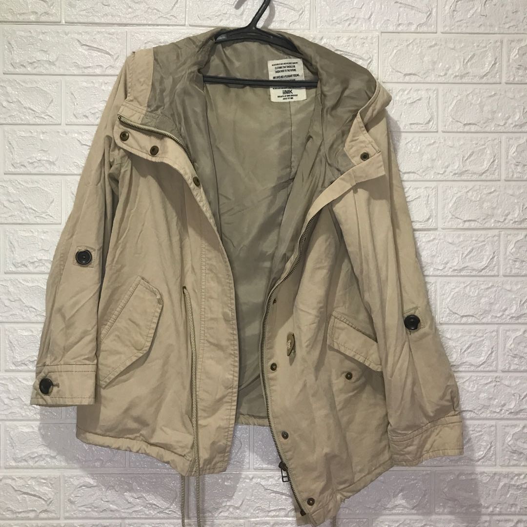 Beige Parka, Women's Fashion, Coats, Jackets and Outerwear on Carousell