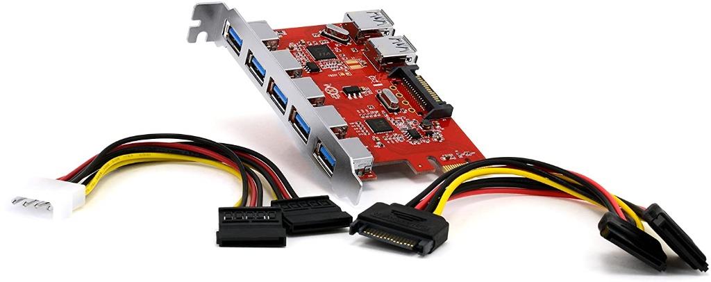 [BNIB] CSL (300769) 7 Port USB 3.0 PCI Express PCIe Controller, 5 ...