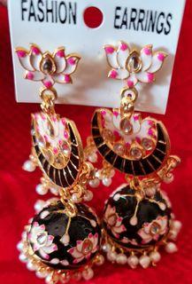 2022 Brand new  Indian western earrings,wedding flower  headband  and pearl belt