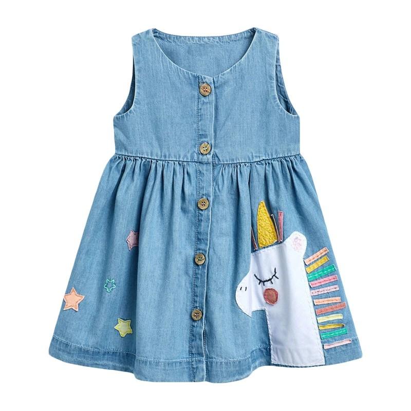 Casual Dress Blue Colir Motive Unicorn Super Cute, Babies u0026 Kids, Babies u0026  Kids Fashion on Carousell
