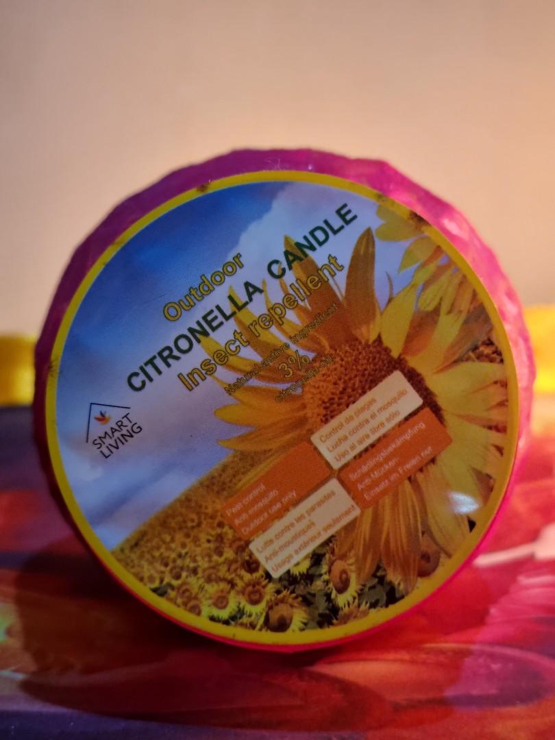 Citronella Candle Glass jar, Furniture & Home Living, Lighting & Fans