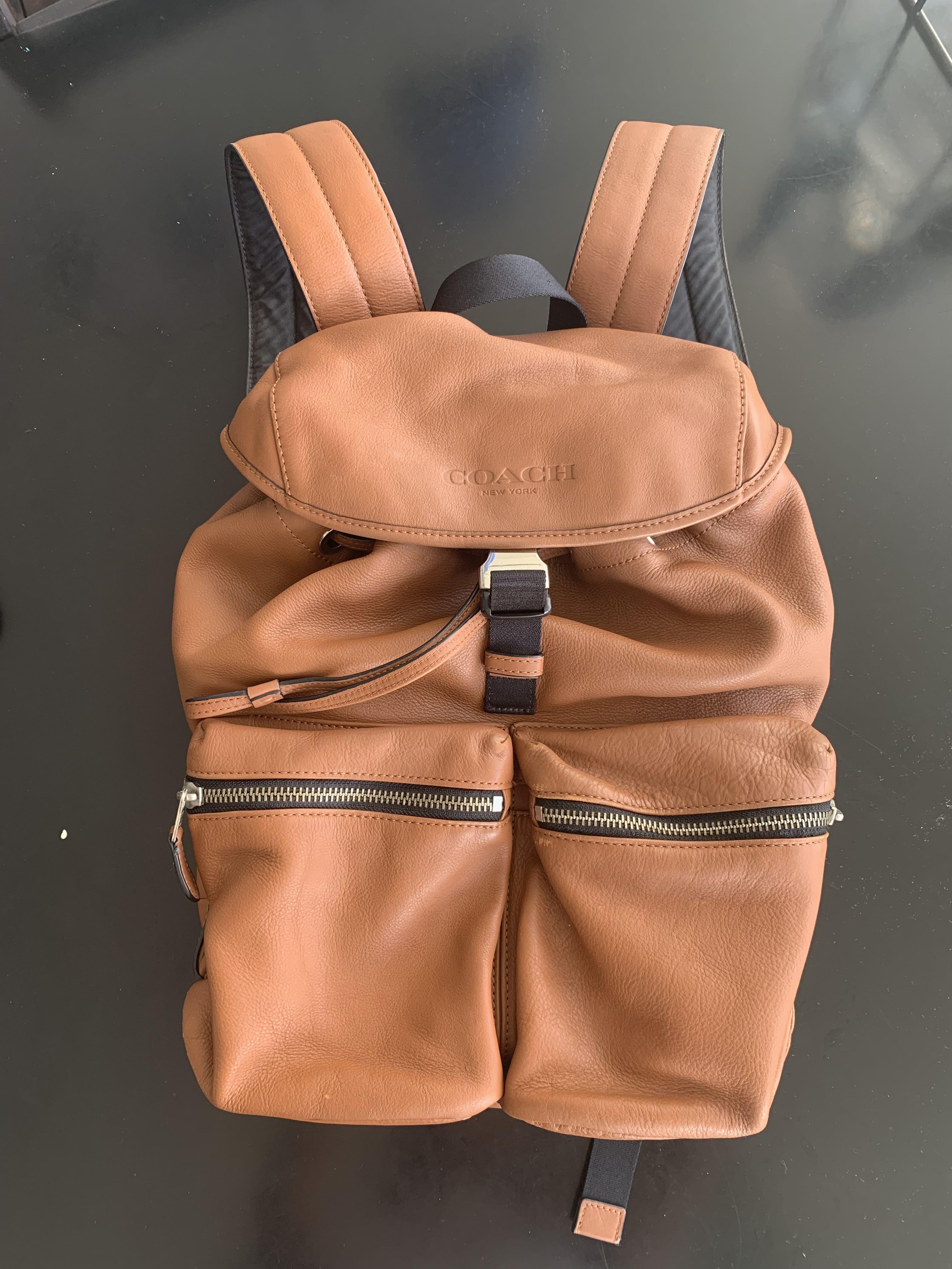 Coach new york leather backpack clearance