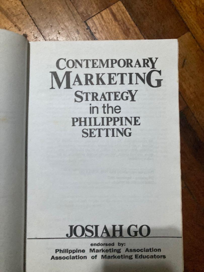 Contemporary Marketing Strategy in the Philippine Setting by Josiah Go, Hobbies & Toys, Books