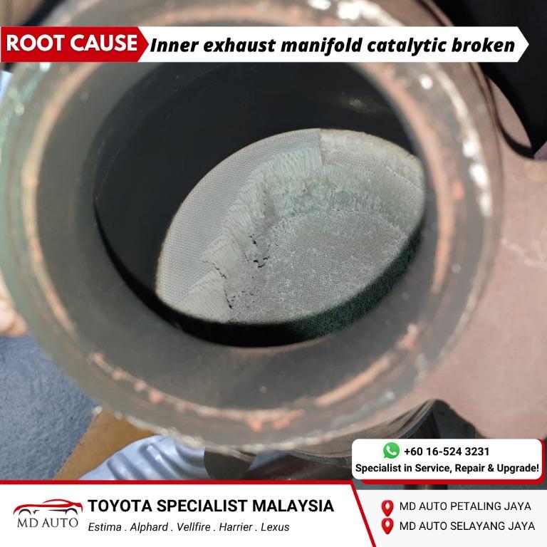 DEFECT CATALYTIC CONVERTER WILL SHOW WARNING LIGHT ON COMBINATION METER