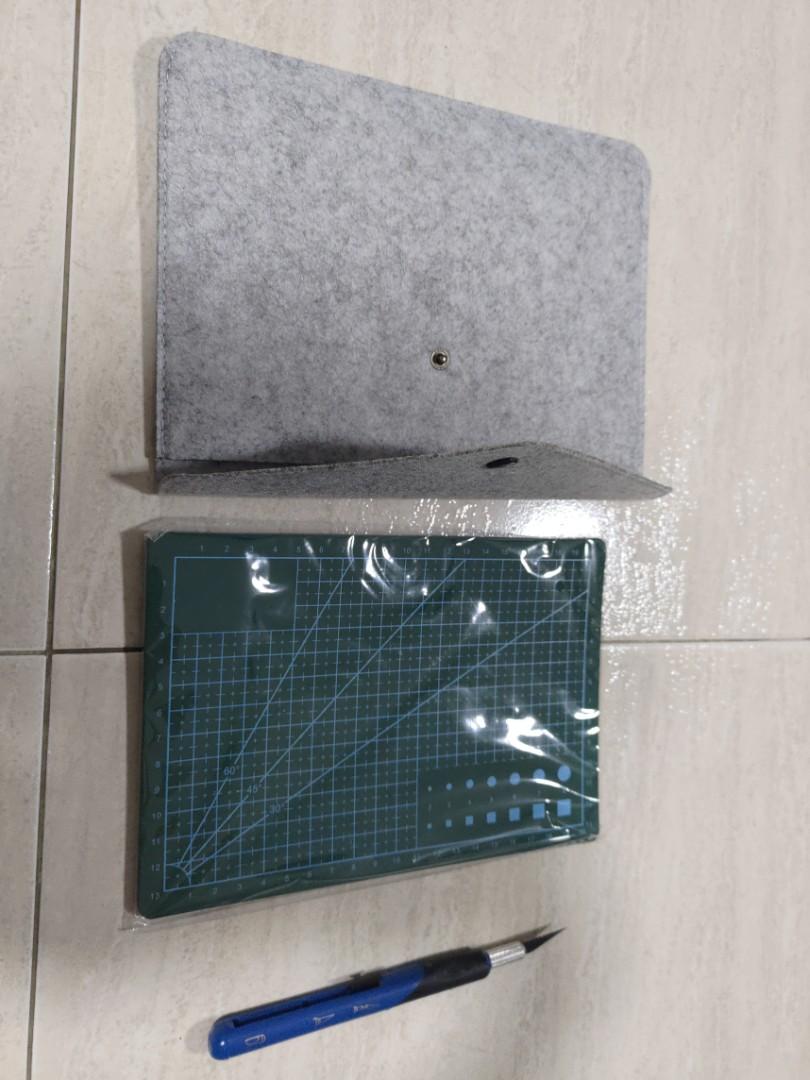 Exacto knife set with cutting mat and stylish pouch, Hobbies & Toys, Stationery & Craft, Craft