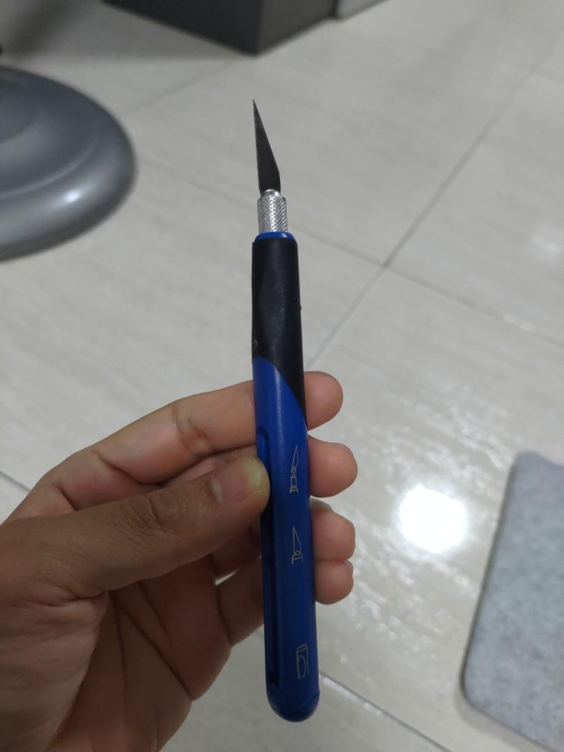 Exacto knife set with cutting mat and stylish pouch, Hobbies & Toys, Stationery & Craft, Craft