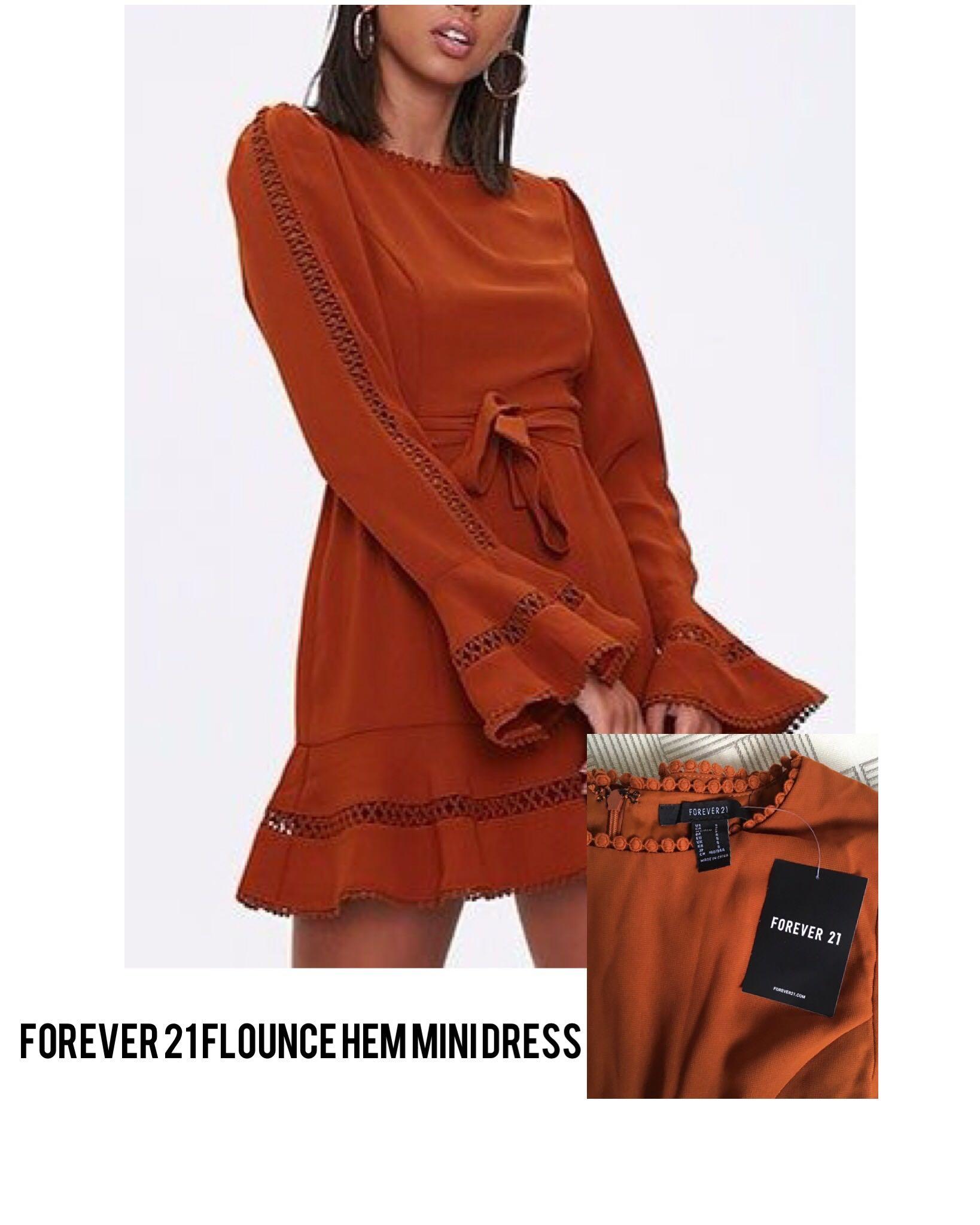 Forever 21 Flounce Hem Semi Formal Boho Bohemian Dress Women s Fashion Dresses Sets Dresses on Carousell