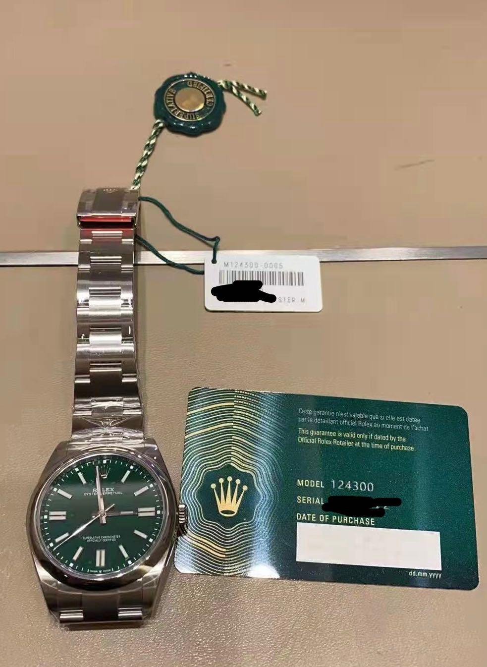 Full Set未使用品 Rolex勞力士rolex Oyster Perpetual 41 Watch Oyster Perpetual 41 M 0005 21 10月 Green 綠面 名牌 手錶 Carousell