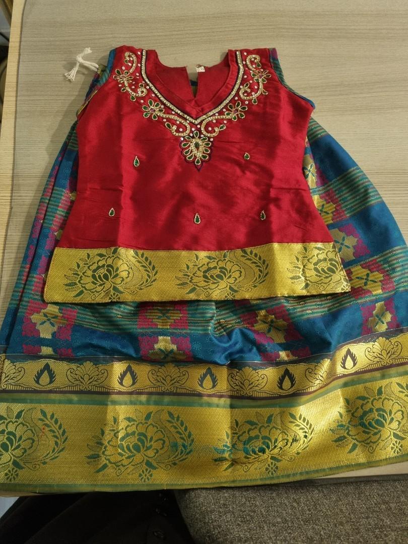 Girl Indian Clothes Deepavali, Babies & Kids, Babies & Kids Fashion on