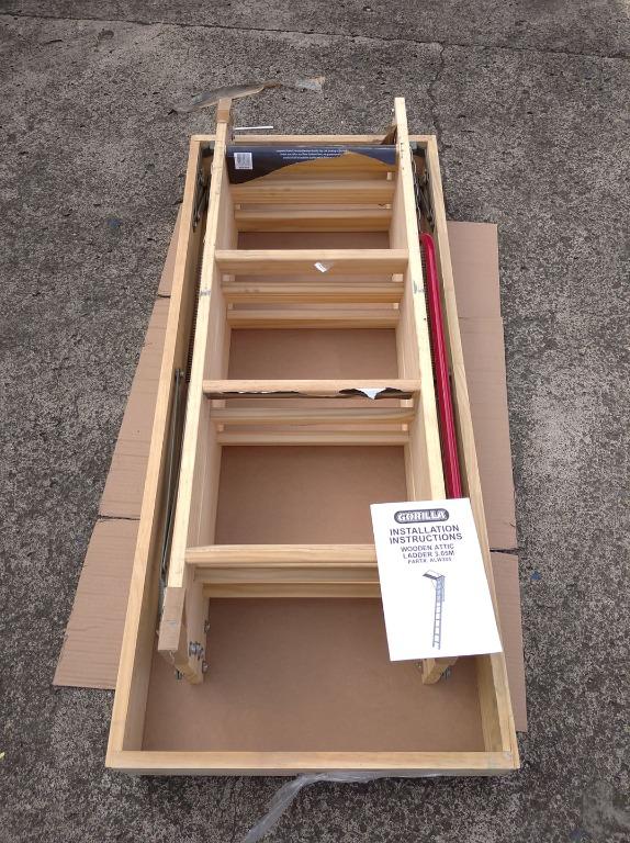 Gorilla Wooden Attic Ladder, Furniture & Home Living, Home Improvement