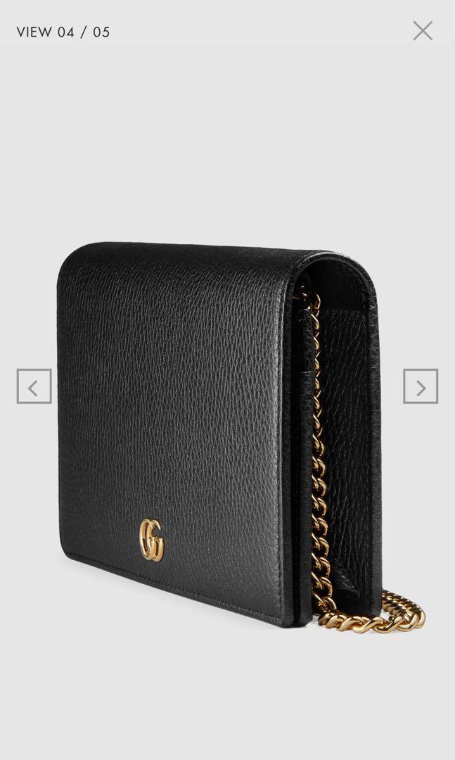 Gg marmont mini discount chain bag black