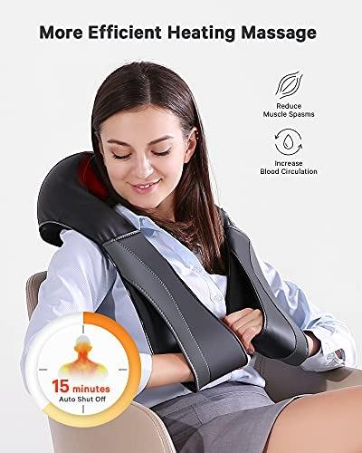 MaxKare Shiatsu Neck Shoulder Massager Electric Back Massage with Heat  Kneading Massage for Shoulder, Legs, Use in Office and Home 