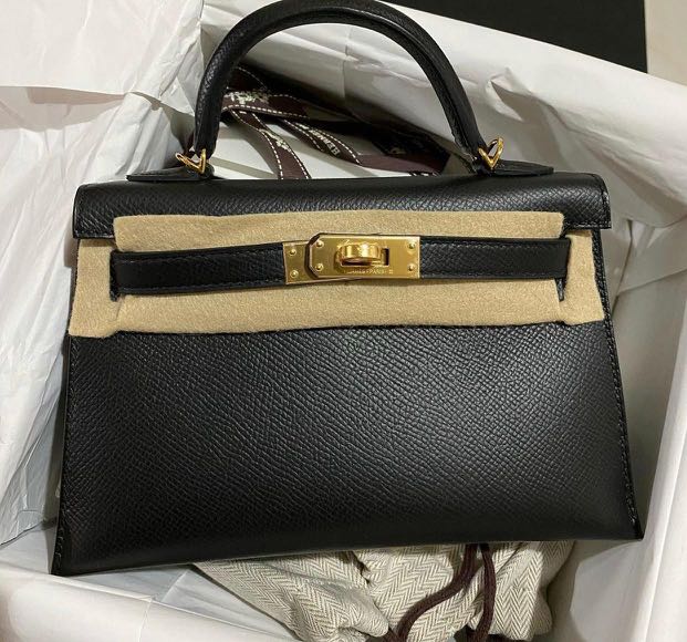 hermes mini kelly black